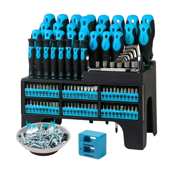Destornillador Set Sockets Professional con rejilla de almacenamiento Herramientas de bricolaje para el garaje Conjunto de la computadora Instrumento