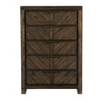 thumbnail image 2 of Benjara 5 Drawer Wooden Chest with Antique Bar Handles and Chamfered Feet, Brown, 2 of 2