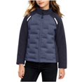 thumbnail image 2 of Purcolt Girls Thermal Puffer Softshell Jackets Lightweight Casual Stand Neck Long Sleeve Full Zipper Loose Fit Winter Outerwear with Pockets for 2-15Y, 2 of 9