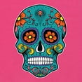 thumbnail image 5 of Wild Bobby, Day Of The Dead Sugar Skull Pop Culture Women Racerback Tank Top, Raspberry, X-Large, 5 of 5