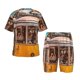 thumbnail image 1 of Fotbe Modern Urban Monkey Pijama Estampada de 2 Piezas para Niños – Ropa de Dormir de Manga Corta Cómoda para Niños y Niñas, Camiseta y Shorts de Algodón-3X-Large, 1 of 6