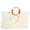 Beige, variant on 20" 12 Gal  Canvas Tote Bag with Zipper, Foldable Lightweight  Handles, Big Tote for Travel Shopping