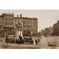 thumbnail image 2 of Holmes, Silas A. 24x17 Gold Ornate Wood Framed with Double Matting Museum Art Print Titled -  14th Street with Union Square and Washington Monument, about 1855, 2 of 4