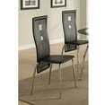 thumbnail image 2 of Benzara Contemporary Metal Dining Chair With Cutout Back, Set Of 2, Black And Chrome, 2 of 2