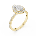 thumbnail image 2 of Zuwelria Luxurious Promise Rings | 1.37 Carat Pear Cut Moissanite Diamond Ring for Engagement | D/VVS1 Halo Ring for Women | 18K Yellow Gold over Silver Size 5, 2 of 8