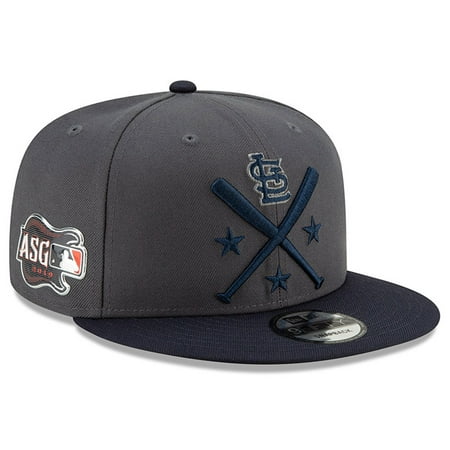 St. Louis Cardinals New Era 2019 MLB All-Star Workout 9FIFTY Snapback Adjustable Hat - Graphite/Navy - (Best Snapback Hats 2019)