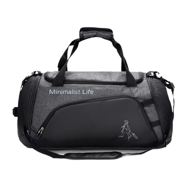 Bolsa de gimnasio Bolsa de lona deportiva Bolsa de lona impermeable y ligera Bolsa de lona para gimnasio con calzado Gris