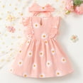 thumbnail image 6 of MEZZALL Girls Summer Flower Print Sleeveless Dress With Bow Tie And Headband Reversible Floral For Toddler And Baby O-Neck Comfort Dresses, 6 of 9