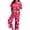 Hot Pink, variant on Soft Pajama Sets for Women 2 Piece, Lightweight Womens Cute Christmas Pajama Set, Breathable Short Sleeve Button Top, Comfy 2 Piece Festive Sleep Set