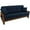 Navy Blue, variant on Solid Microsuede Double Corded 8 to 9-inch Full Futon Cover Set with Two 18-inch Throw Pillows (Set of 3)