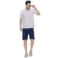 thumbnail image 6 of LA LEELA Mens Short Sleeve Button Down Casual Beach Shirt S Saltwater Fish White, 6 of 6