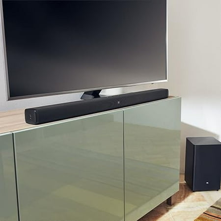 JBL - 2.1-Channel Soundbar with Wireless Subwoofer and Dolby Digital - Black