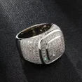 thumbnail image 2 of 3Ct Round Cut Lab Created Diamond Pinky Wedding Men's Ring 14K White Gold Plated, 2 of 2