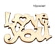 thumbnail image 1 of Decoración festiva en madera "Love you" - 15 piezas por paquete, ideal para bodas y eventos especiales, diseño versátil para interiores y exteriores., 1 of 7