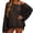 Black, variant on Crochet Cover Up for Women 2026 Summer Oversized Long Sleeve Beach Mesh Knit Bathing Suit Swim Coverups Mini Dress White XL