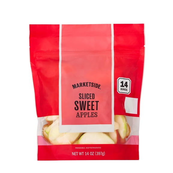 Marketside Fresh Sliced Sweet Apples, 14 oz Resealable Bag