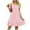 Pink, variant on GERsome Women Summer Casual Swing T Shirt Dresses Pleated Beach Cover up Plain Tank Dress