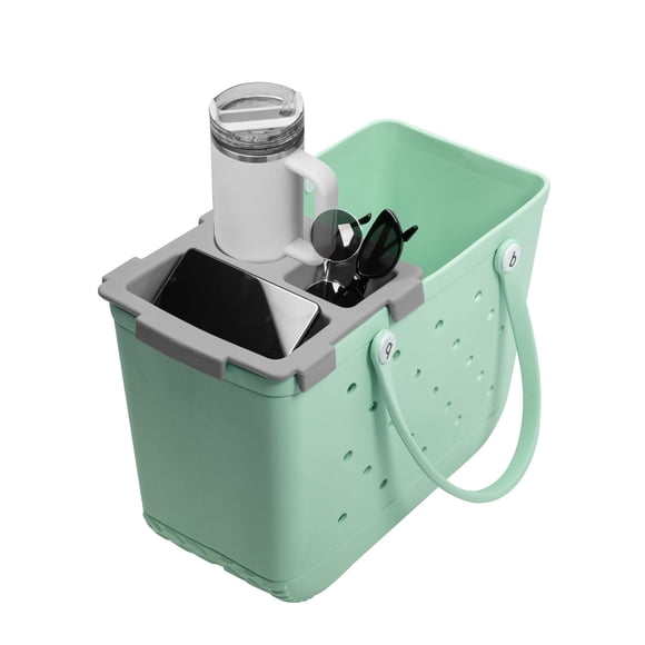Bandeja Organizadora Superior DGLOZE para Bogg Bag XL con Soporte para Taza Gris