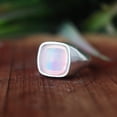 thumbnail image 2 of LD DESIGNS - Pink Aura Opal Ring - Handmade 925 Sterling Silver Bohemian Signet for Spiritual Awareness & Emotional Well-Being Gift, 2 of 8