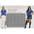 thumbnail image 7 of MOYIKO Womens T Shirts Short Sleeve Pleated Peplum Babydoll Summer Tops V Neck Dressy Casual Tunic, 7 of 7