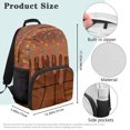 thumbnail image 7 of Yuyamidu Basketball Bookbag Brown Ice Cream Book Bag for School Back to School Backpack Lightweight Children's School Bag for Boys Girls 10-12, 7 of 7
