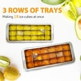 thumbnail image 4 of Triani 1Pcs Reusable Stainless Steel & Metal Ice Cube Trays Metal Ice Tray with Lever, Vintage Inspired Icecube Tray Dishwasher Safe for Bars Kitchens & Frozen Foods, 4 of 7