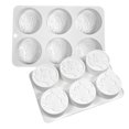 thumbnail image 2 of Paokuoon Silicone Cake Mold Quick Cleaning Chinese Style Wedding Cake Mould Exquisite Patterns 6 Grids Non Safe Easy Release Cake, 2 of 7