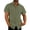 Army Green, variant on Yufatyle Men Cotton Linen Short Sleeve Turndown collar Casual Mens T Shirt Light Blue L