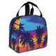 thumbnail image 2 of Easygdp Beach with Palm Trees Bolsa Térmica Premium - Tela Oxford Impermeable, Gran Capacidad, Bolsillo Frontal, Unisex para Trabajo, Escuela, Actividades al Aire Libre y Picnics, 2 of 8