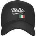 thumbnail image 3 of Italia Italy Italian Flag Unisex Adult Baseball Hat Dad Hat Trucker Cap, 3 of 7