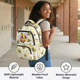 thumbnail image 5 of Yspwyqan Kids Boys Backpack, Cute Bee Daisy 600D Polyester, Multi-Pocket Bookbag, Adjustable Straps for Elementary Middle Hiking, Back to School Supplies, 5 of 7