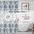 thumbnail image 3 of Grey Blue Fabric 72 x 72 Inch Cloth Shower Curtain, Waterproof Design and Polyester, Quick-Drying, Heavy Duty Shower Curtains Set for Bathroom, Machine Washable with 12 Metal Hooks, 3 of 6