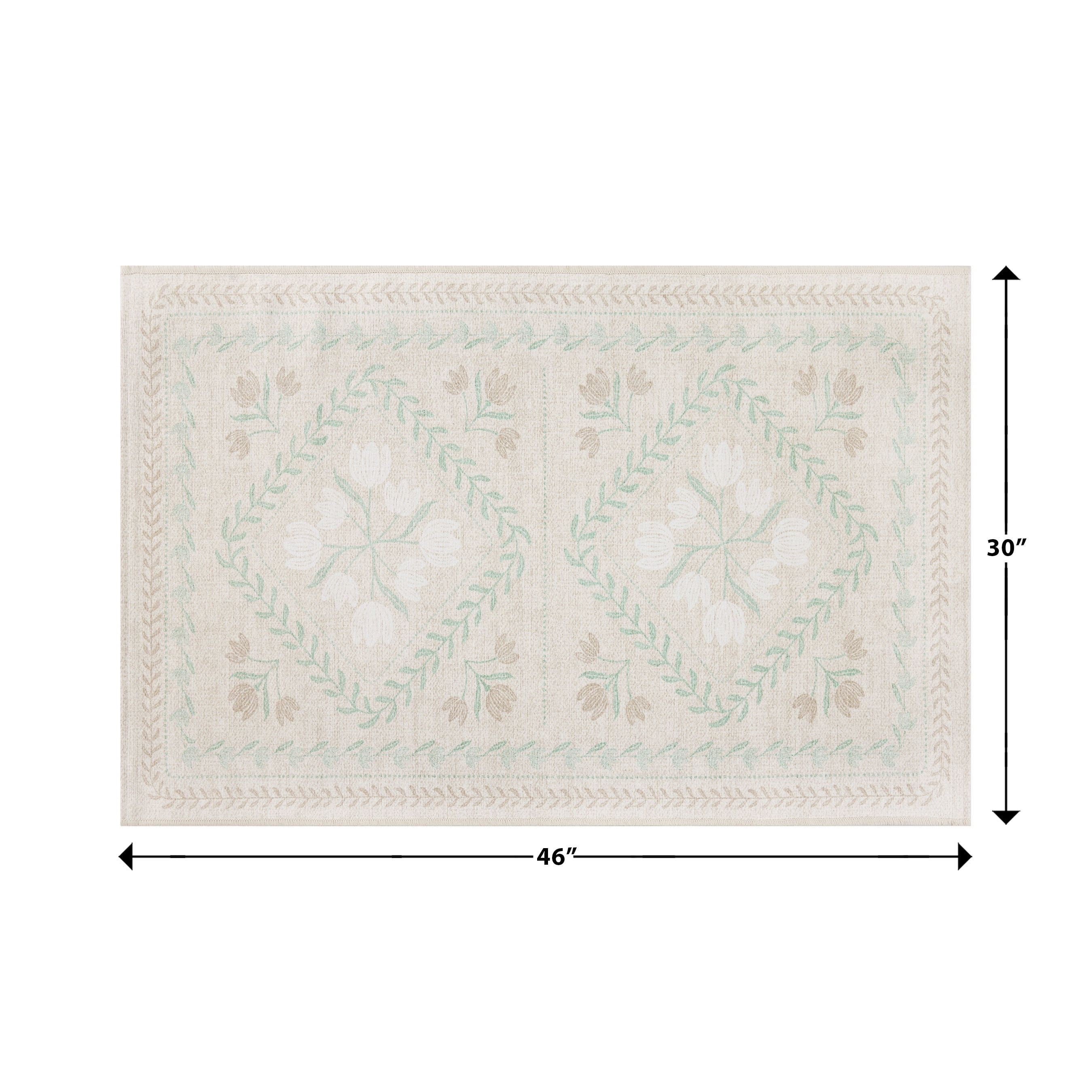Better Homes & Gardens Soliel Floral Neutral 30 in x 46 in Accent Rug