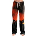 thumbnail image 3 of Fabrcox Halloween Woman Pajama Pants Funny Ghost Pumpkin Witch Womens Sleep Pants Fall Winter Festival Soft Lounge Pants for Women Orange L, 3 of 5