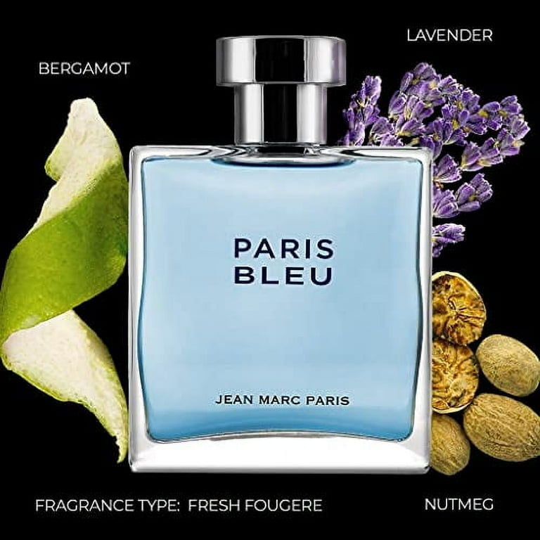 Jean Marc Paris Paris Bleu Homme Eau de Toilette Spray, 3.4 Jean Marc Paris Paris Bleu Homme Eau de Toilette Spray, 3.4
