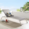 thumbnail image 7 of Modway Savannah Outdoor Patio Aluminum and Mesh Chaise Lounge Chair in Gray, 7 of 7