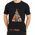 thumbnail image 3 of Christmas Shirts Funny Christmas Books Tree T-Shirt Teachers Xmas T Shirt Book Lovers Short Sleeve Holiday Tops for Men and Women, 3 of 4