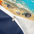 thumbnail image 4 of spefrowx Cartoon Beach Sea Turtle Duvet Cover Queen for Kids, Seashore Starfish Shell Queen Bedding, Navy Reversible, 3pcs, 1 Duvet Cover and 2 Pillowcases, 4 of 6
