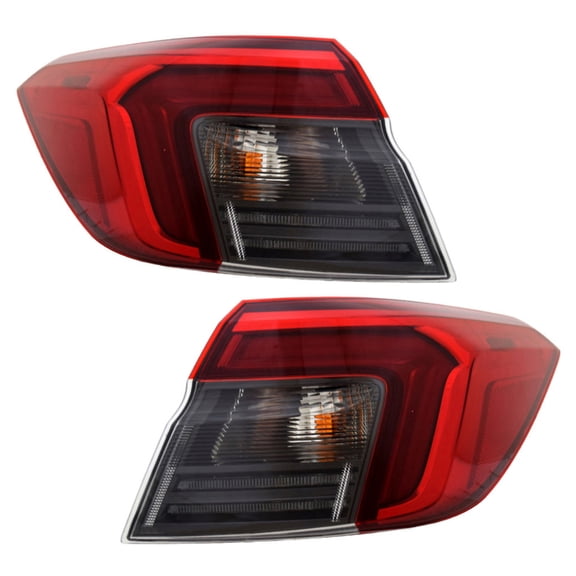For Honda Civic 2022 2023 2024 Tail Light Assembly Driver and Passenger Side | Pair | Outer | LED | Red and Clear Lens | On Body | W/ Bulbs | HO2804123, HO2805123 | 33550-T20-A01, 33500-T20-A01