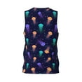 thumbnail image 3 of Gaeub Sea Jellyfish Men's Mesh Basketball Jersey, Quick-Drying Sleeveless Top S-4XL, Loose Muscle Tank Top -Medium, 3 of 9