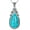 D_Apr_Daisy, variant on Genuine Turquoise Birth Flower Pendant Necklace, Sterling Silver Vintage Native Western Jewelry Birthdays Gift for Women