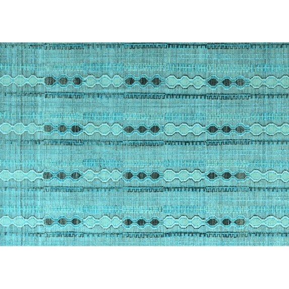 Ahgly Company Indoor Rectangle Abstract Light Blue Modern Area Rugs, 5' x 8'