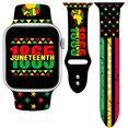 thumbnail image 1 of Cyntan Juneteenth Holidays Correa De Reloj Compatible Con Apple Watch 38 Mm, 40 Mm, 41 Mm Para Mujeres Y Hombres, Repuesto De Silicona Suave, Accesorios Deportivos, Correa De Repuesto, 1 of 1