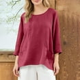 thumbnail image 1 of TaTaai Summer Lightweight Cardigan for Women， Linen V Neck Long Sleeve Open Front Top， Casual Solid Color Cover Up for Beach Style Gift, 1 of 9