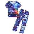 thumbnail image 3 of WIBACKER 1-12Y Kids Boys Pajamas Set Toddler Boy Short Sleeve Tops and Pants 2 Piece Pjs Boys Sleepwear Game Console Jammies, 3 of 9