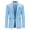 Sky Blue, variant on New Casual Men's Suit Color Matching Single Breasted Slim Middle-aged Suit Long Sleeve Hoodless Casual Outwear Jackets
