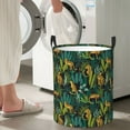 thumbnail image 4 of Goofa Jungle Leopard Yellow Printed Circular Hamper,Laundry Basket with Handles,Storage Baskets Foldable,Large Capacity Laundry Hamper-Small, 4 of 8