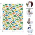 thumbnail image 4 of LightColor Cartoon Dinosaurs Pattern Blanket,Comfortable Soft Lamb Wool Throw Blanket,All Season,Warm Lightweight Blankets for Sofa Bed Couch Living Room Chair,30"x40", 4 of 4