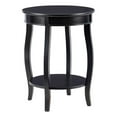 thumbnail image 1 of Bowery Hill Table d'Appoint Ronde Contemporaine en Bois avec Tablette, Noir, 1 of 12