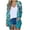 Blue, variant on fartey Bohemian Cardigan Coat for Women Plus Size Floral Print Slim Kimono Shirts Casual Long Sleeve Vacation Cardigan Tshirts, S-5XL